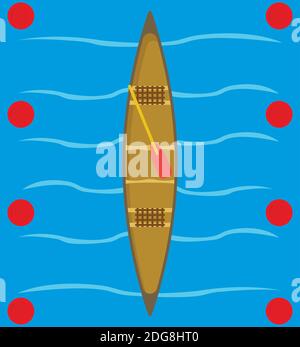 Canoe icon. Isometric illustration of canoe vector icon for web Stock Vector