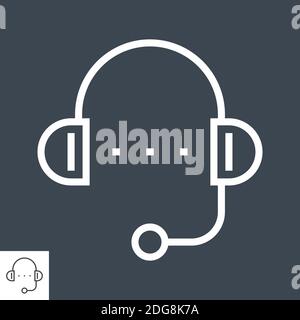 Support Thin Line Vector Icon. Stock Vector