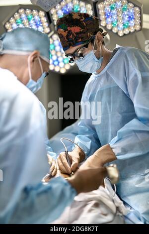 Abdominal operation process Stock Photo