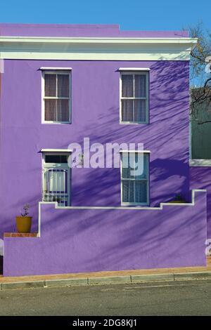 Farbige Häuser in Bo Kaap, malayisch, moslimisches Viertel, Kapstadt, West Kap, Western Cape, Suedafrika, Afrika Stock Photo