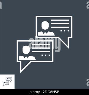Social Chanels Vector Glyph Icon Stock Vector