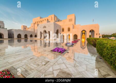 Late sunshine on Royal Opera House in Muscat, Sultanate of Oman. Stock Photo