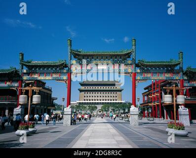 Beijing qianmen street Stock Photo