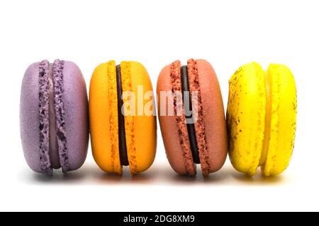 Row of delicious macarons Stock Photo