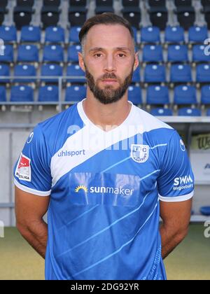 Footballer Christopher Handke (1.FC Magdeburg-Saison 2018-19) Stock Photo