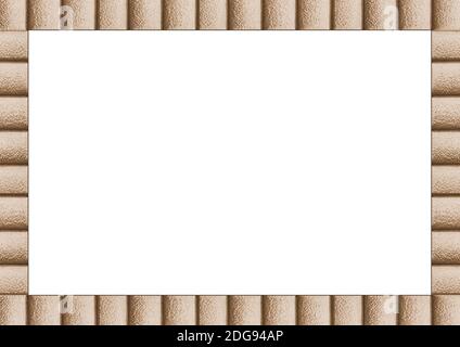 Blank Landscape Frame with Architectural Padding Borders Stock Photo