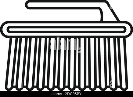 Cleaning surface brush icon, outline style Stock Vector