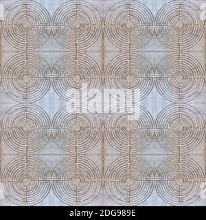 Labyrinth Stone Pattern Stock Photo