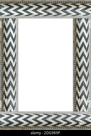 White Frame with Romanic Style Column Borders Stock Photo