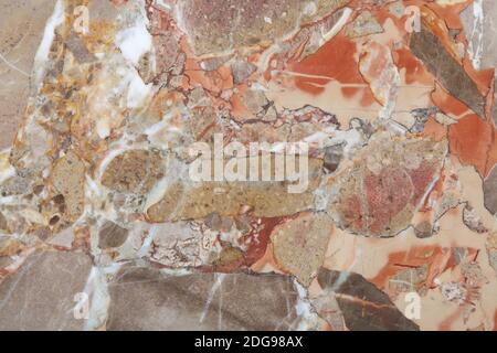 Variegated marble in gray, white and brown colors texture background Stock Photo