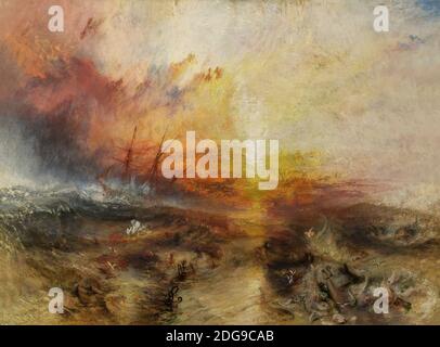 Slave Ship, Slavers Throwing Overboard the Dead and Dying, Typhoon Coming On, JMW Turner, 1840, Stock Photo