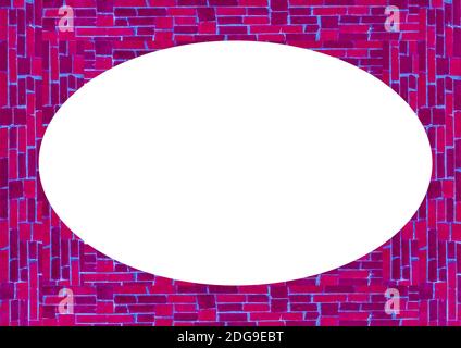 Circle Frame Background with Decorated Borders Stock Photo