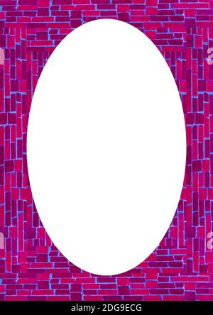 Circle Frame Background with Decorated Borders Stock Photo