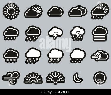 Cloudy windy weather color icon. Clouds and wind. Overcast