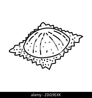 Ravioli Icon. Doodle Hand Drawn or Outline Icon Style Stock Vector