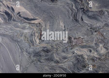 Explosion Blue - natural polished calcite stone slab in soft blue tones, texture for perfect interior, background or other design project. Stock Photo