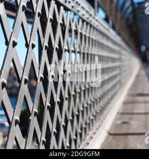 From the bridge the steel metal structure Stock Photo