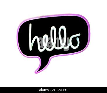 Hello Simple Text Text me! handwritten on a white background Stock Photo - Alamy