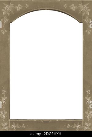 Vintage Style White Frame Stock Photo