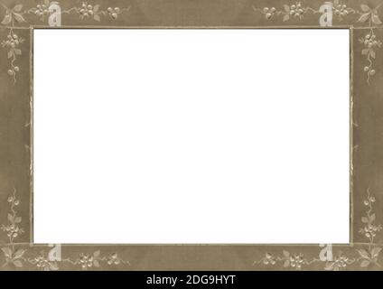 Landscape Vintage Style White Frame Stock Photo