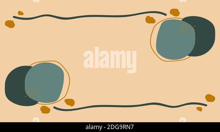 Abstract template design background composition of minimal organic shapes in trendy contemporary collage style. Vector illustration Stock Vector