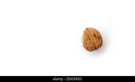 Walnut isolated on a white background. Top view Stock Photo