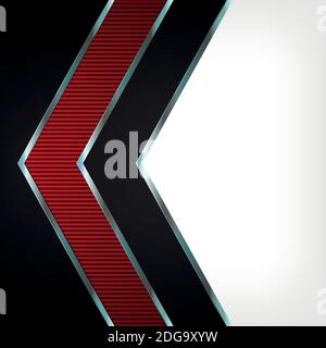 Abstract white background with black and red arrows - Vector illustration Stock Vector