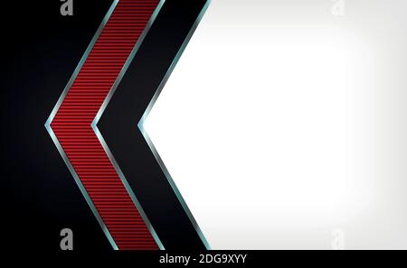 Abstract white background with black and red arrows - Vector illustration Stock Vector