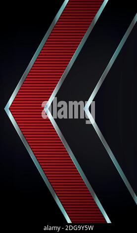 Abstract background with black and red arrows - Vector illustration Stock Vector