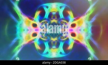Abstract neon fractal futuristic background . For design and network Stock Photo