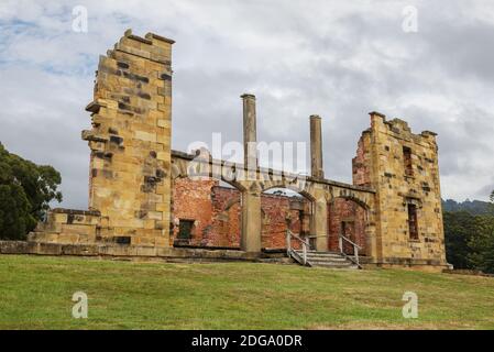 Ruins of  old  jail hospital at Port Arthur Stock Photo