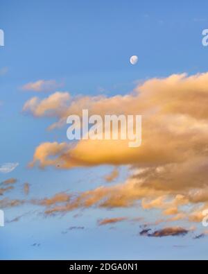 Clouds and Blue Sky Background Stock Photo