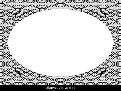White Landscape Frame Background with Decorated Rounded Borders Stock Photo