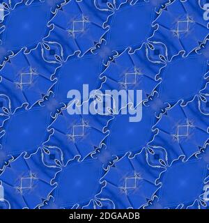 Blue Leather Seamless Pattern Stock Photo