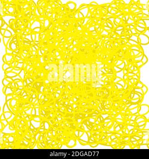 Boiled Floury Product Spaghetti Seamless Pattern Isolated on White Background Stock Vector
