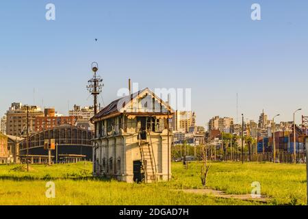 Abandoned Old Train Station, Montevideo, Uruguay Stock Photo