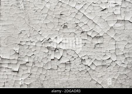 Cracked White Wall Texture Stock Photo