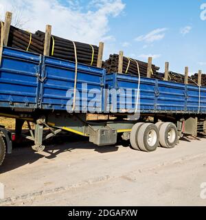 In south africa truck full of  wood Stock Photo