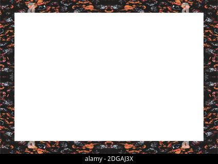 White Landscape Frame Background with Decorated Borders Stock Photo
