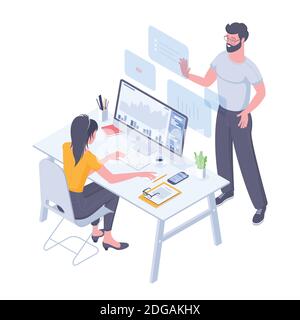 workflow management vector concept Stock Vector