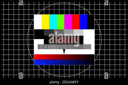 test pattern with caption no signal,offline,disturbance,error sign,vector illustration Stock Vector