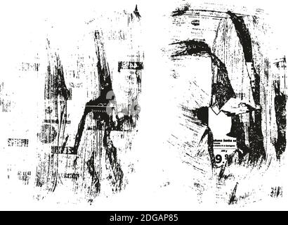 Ripped & Torn Paper Background Grunge Punk Style High Detail Abstract Vector Background Set Stock Vector