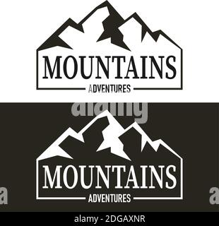 Template Mountain Logo set for your traveling Stock Vector