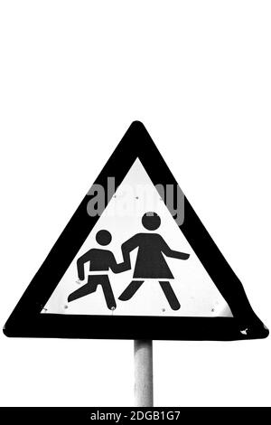 Crosswalk sign  simbol isolated  in the sky Stock Photo