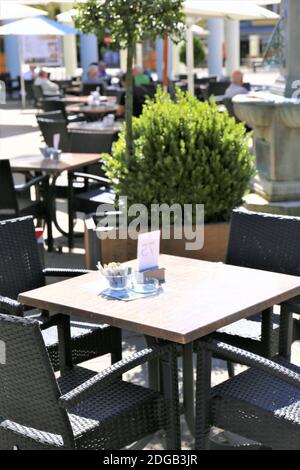 table and chairs Stock Photo