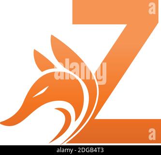 Fox head icon combination with letter Z logo icon design vector Stock Vector