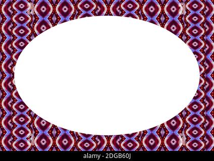 Landscape Frame with Geometric Patterned Rounded Borders Stock Photo