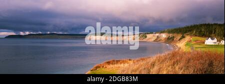 Colonel's residence and beach at Fort Casey State Park, Whidbey Island, Washington State, USA Stock Photo