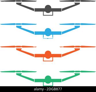 Drone icon logo design vector template Stock Vector