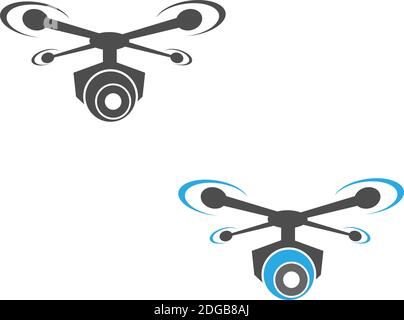 Drone icon logo design vector template Stock Vector